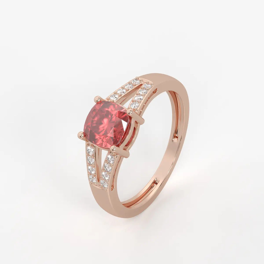 Rosea Lumiere Solitaire Ring