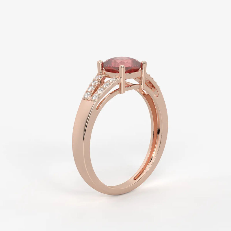 Rosea Lumiere Solitaire Ring