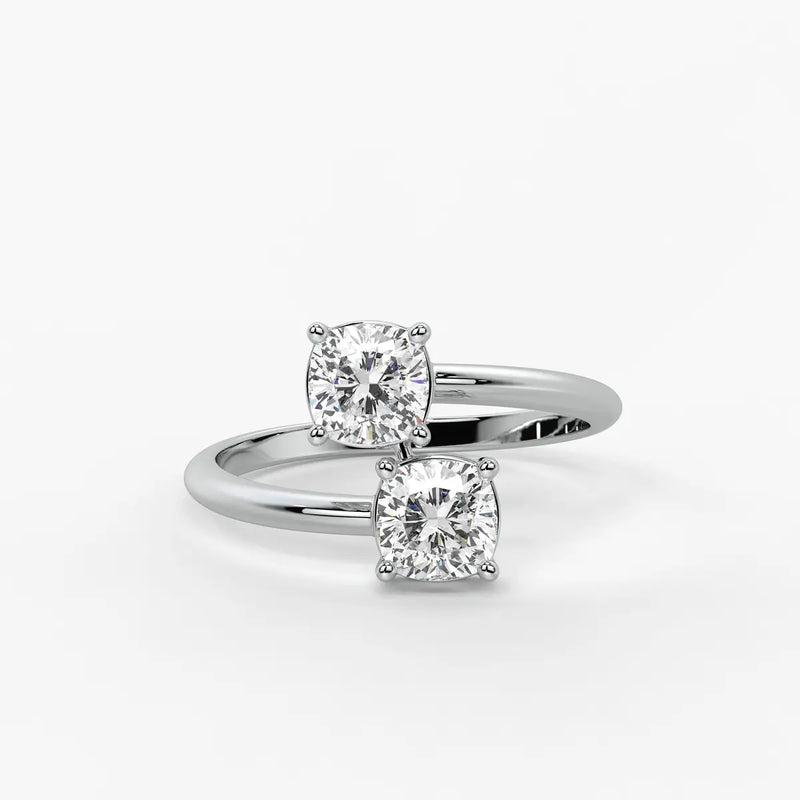 The Seraphina Cushion Twin Ring
