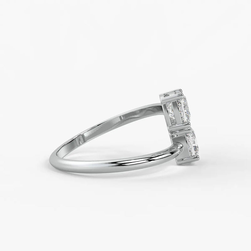 The Seraphina Cushion Twin Ring