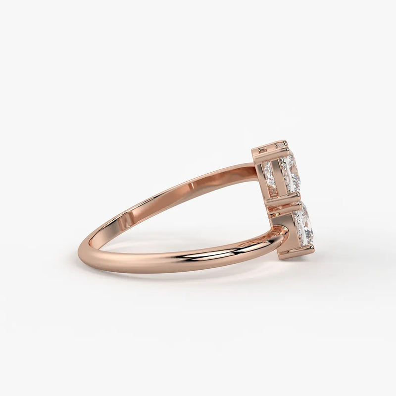 The Seraphina Cushion Twin Ring
