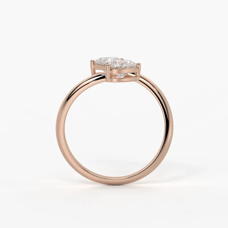 Amora Twin Heart Serpentine Ring