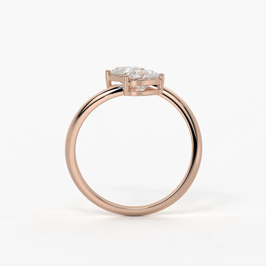 Amora Twin Heart Serpentine Ring