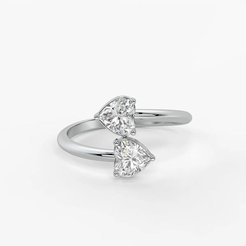 Amora Twin Heart Serpentine Ring