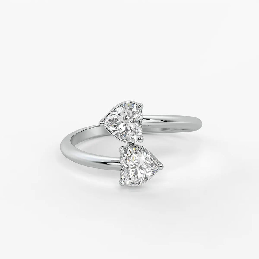 Amora Twin Heart Serpentine Ring