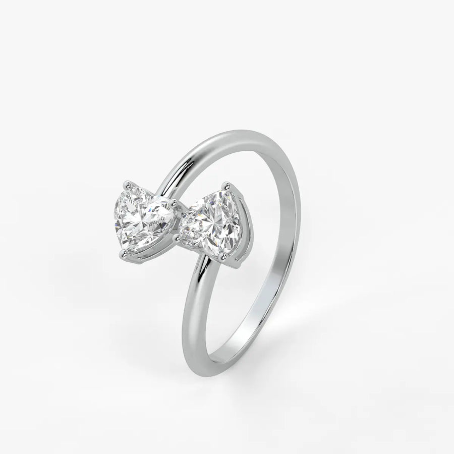 Amora Twin Heart Serpentine Ring