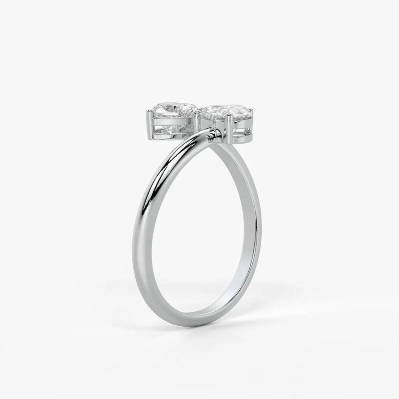 Amora Twin Heart Serpentine Ring