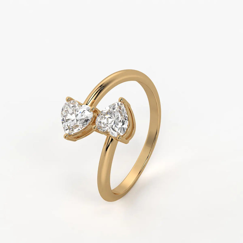 Amora Twin Heart Serpentine Ring