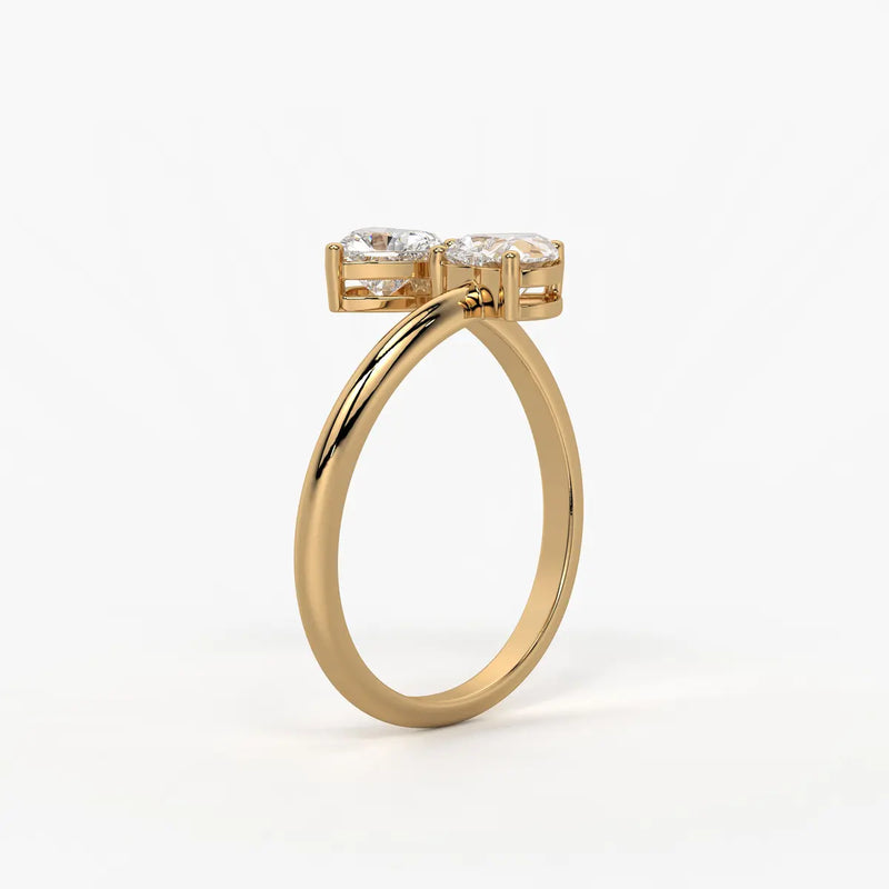 Amora Twin Heart Serpentine Ring