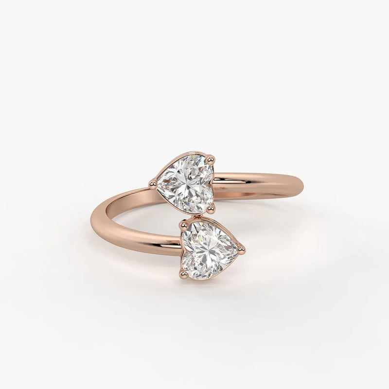 Amora Twin Heart Serpentine Ring