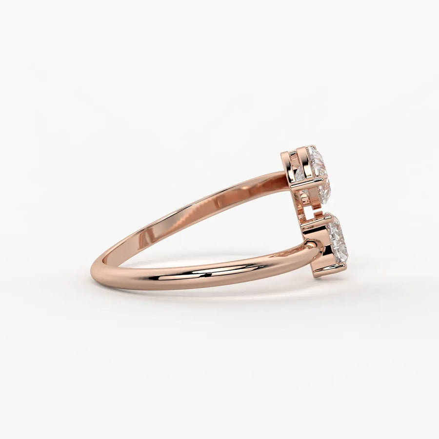 Amora Twin Heart Serpentine Ring