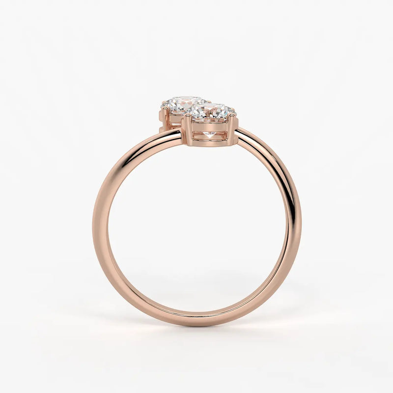 Aira Round Dual-Stone Ring