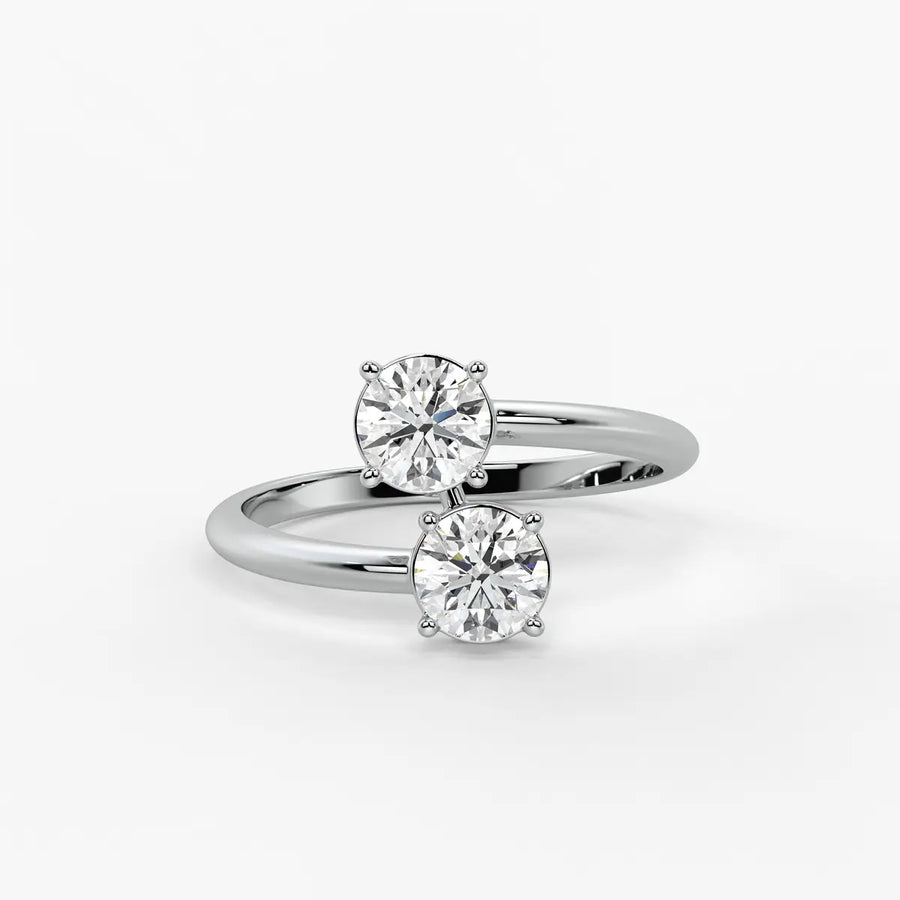 Aira Round Dual-Stone Ring