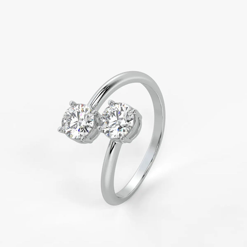 Aira Round Dual-Stone Ring