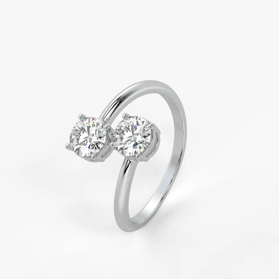 Aira Round Dual-Stone Ring