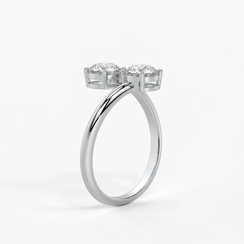 Aira Round Dual-Stone Ring