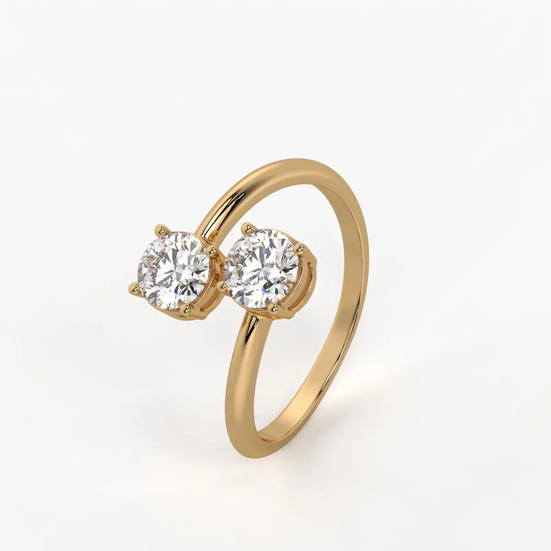 Aira Round Dual-Stone Ring