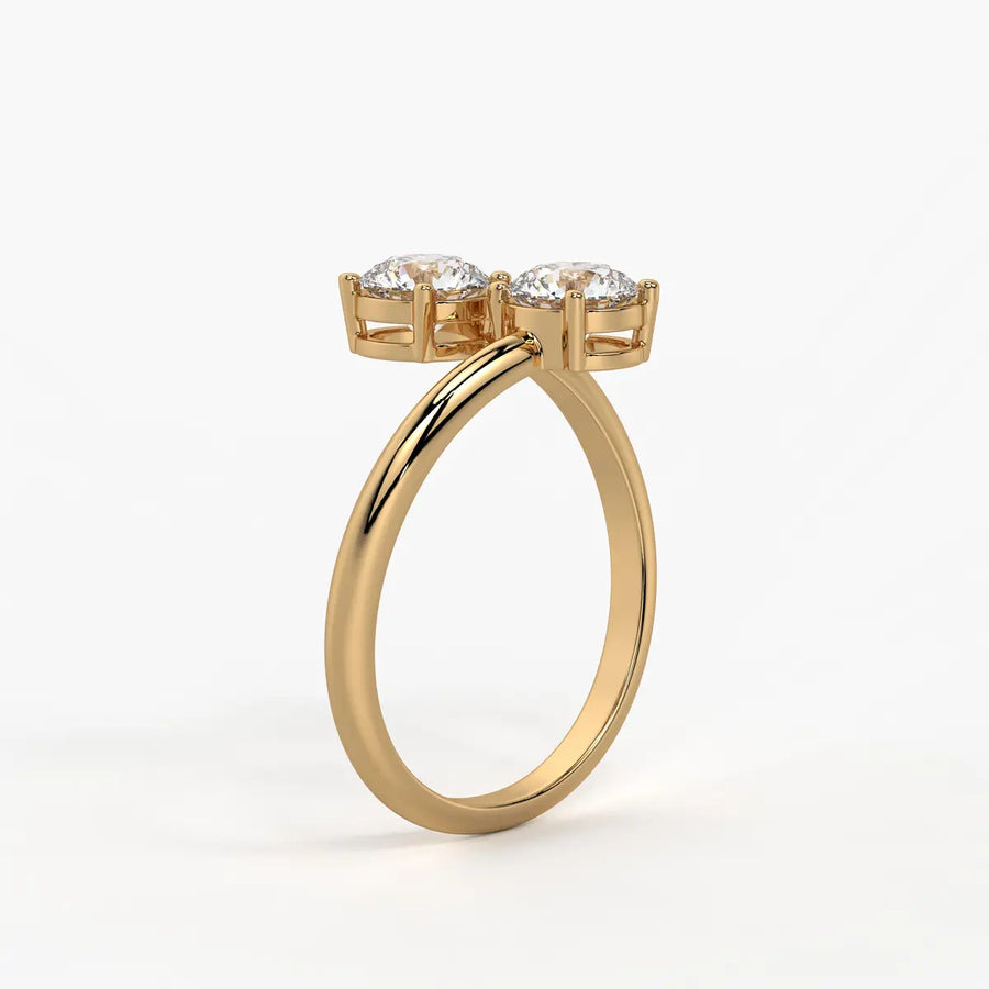 Aira Round Dual-Stone Ring