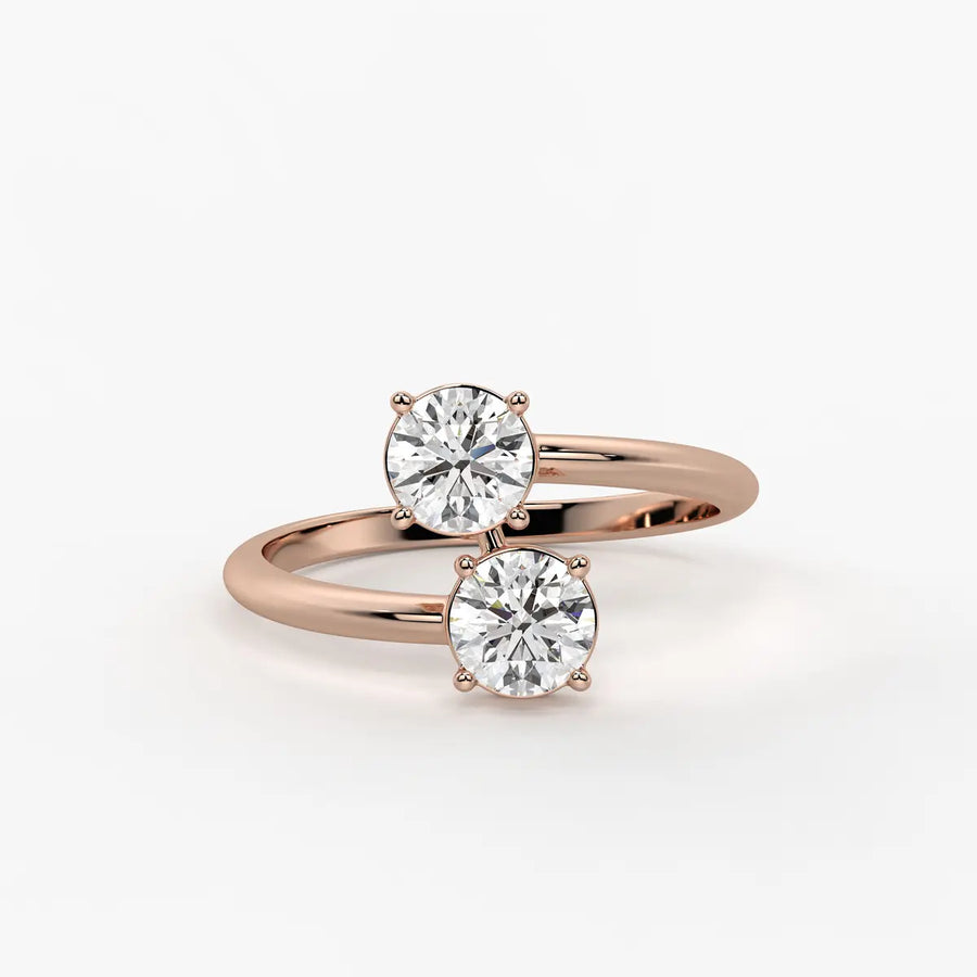 Aira Round Dual-Stone Ring