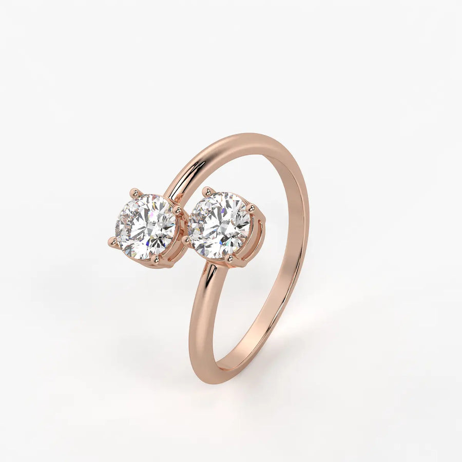 Aira Round Dual-Stone Ring