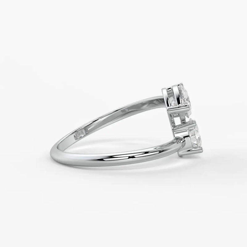 Nyra Twin Pear Bypass Wrap Ring