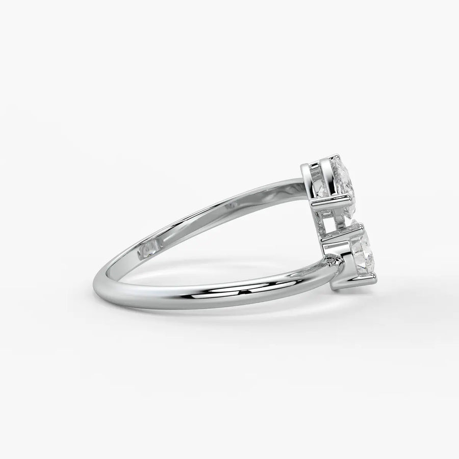 Nyra Twin Pear Bypass Wrap Ring