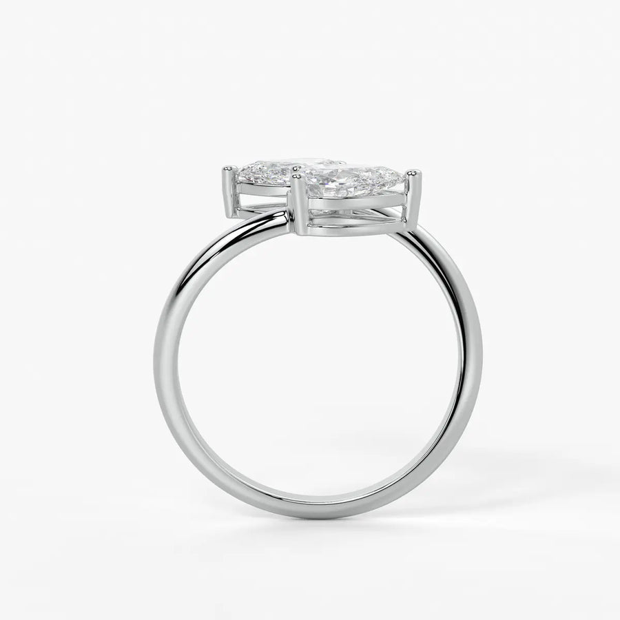 Nyra Twin Pear Bypass Wrap Ring