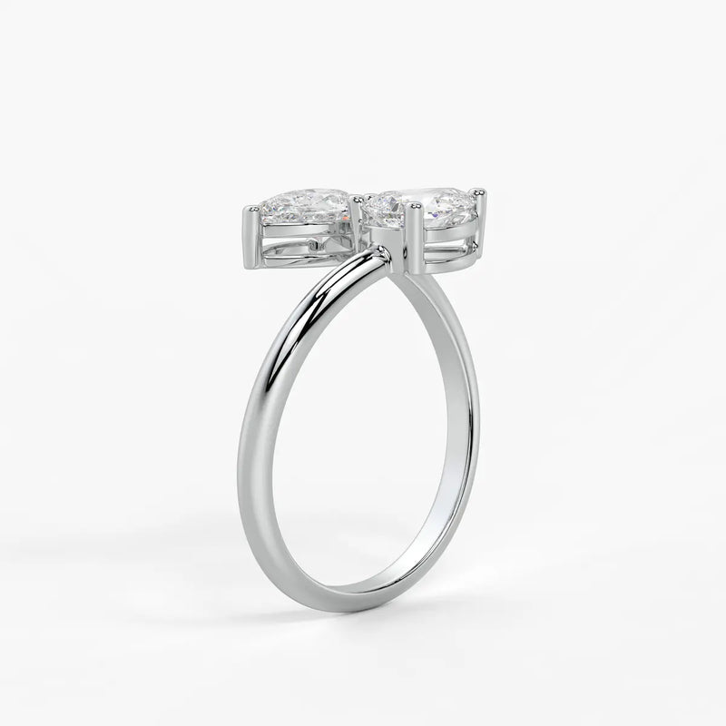 Nyra Twin Pear Bypass Wrap Ring
