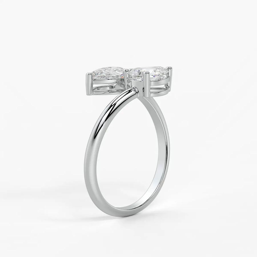 Nyra Twin Pear Bypass Wrap Ring