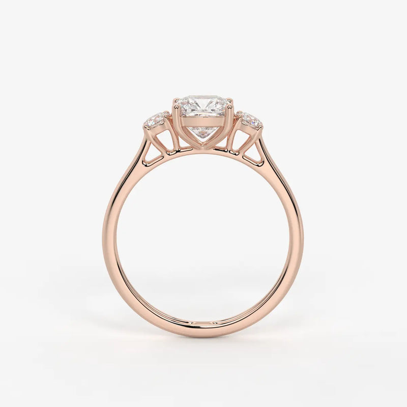 Elysian Cushion Grace Trio Ring