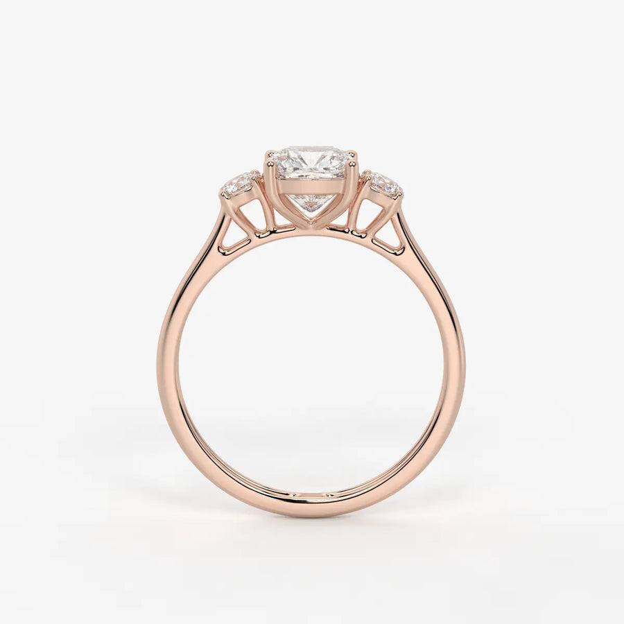 Elysian Cushion Grace Trio Ring