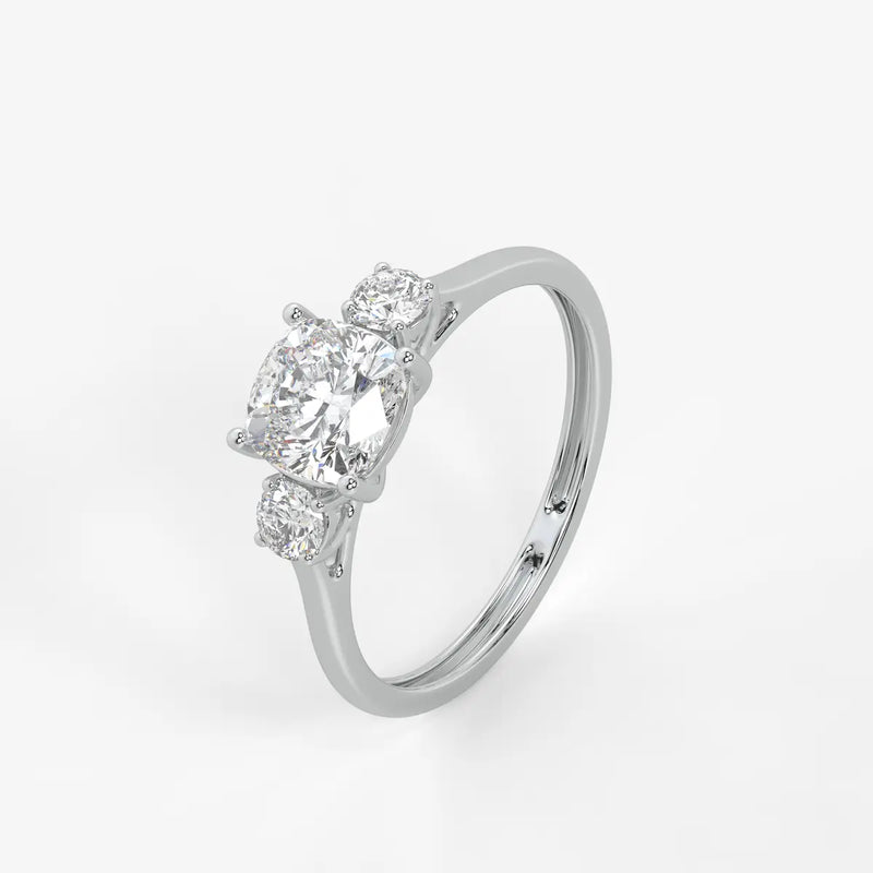 Elysian Cushion Grace Trio Ring
