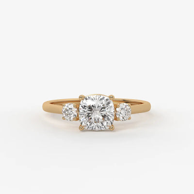 Elysian Cushion Grace Trio Ring