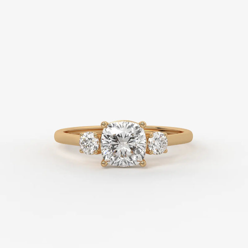 Elysian Cushion Grace Trio Ring