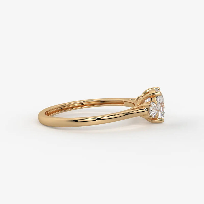 Elysian Cushion Grace Trio Ring