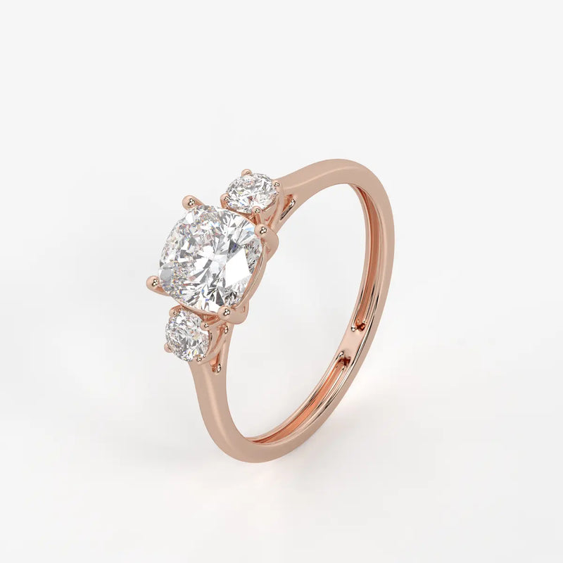 Elysian Cushion Grace Trio Ring