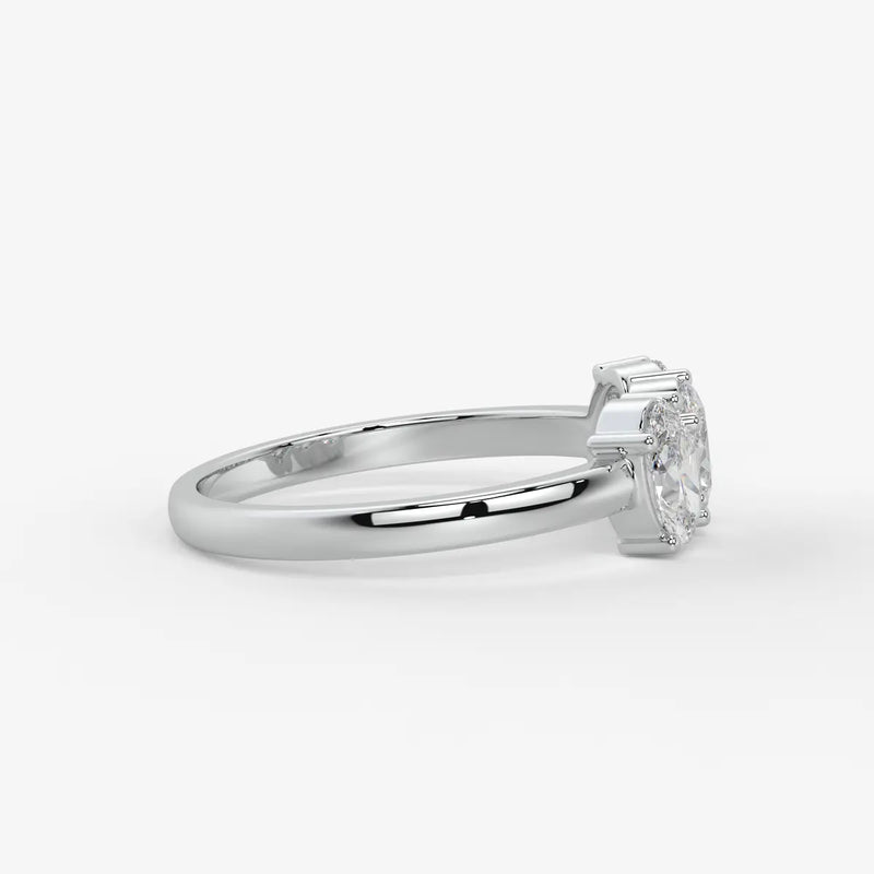 Ovalis Trio Gleam Diamond Statement Ring