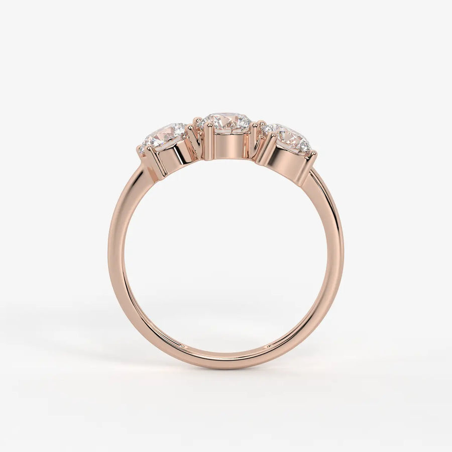 Triara Brilliance Round Diamond Trilogy Ring