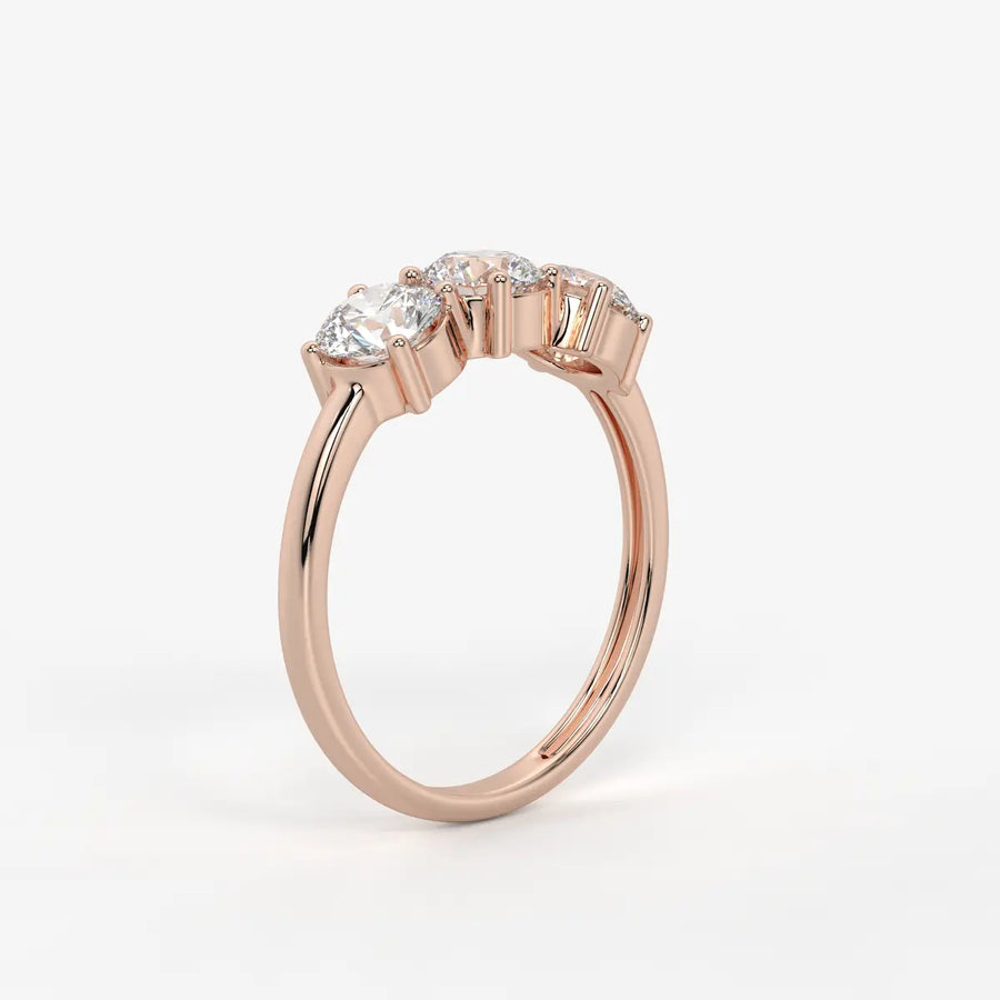 Triara Brilliance Round Diamond Trilogy Ring