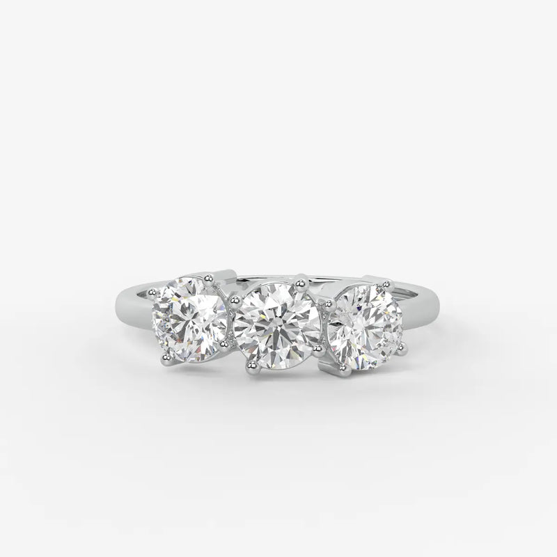 Triara Brilliance Round Diamond Trilogy Ring