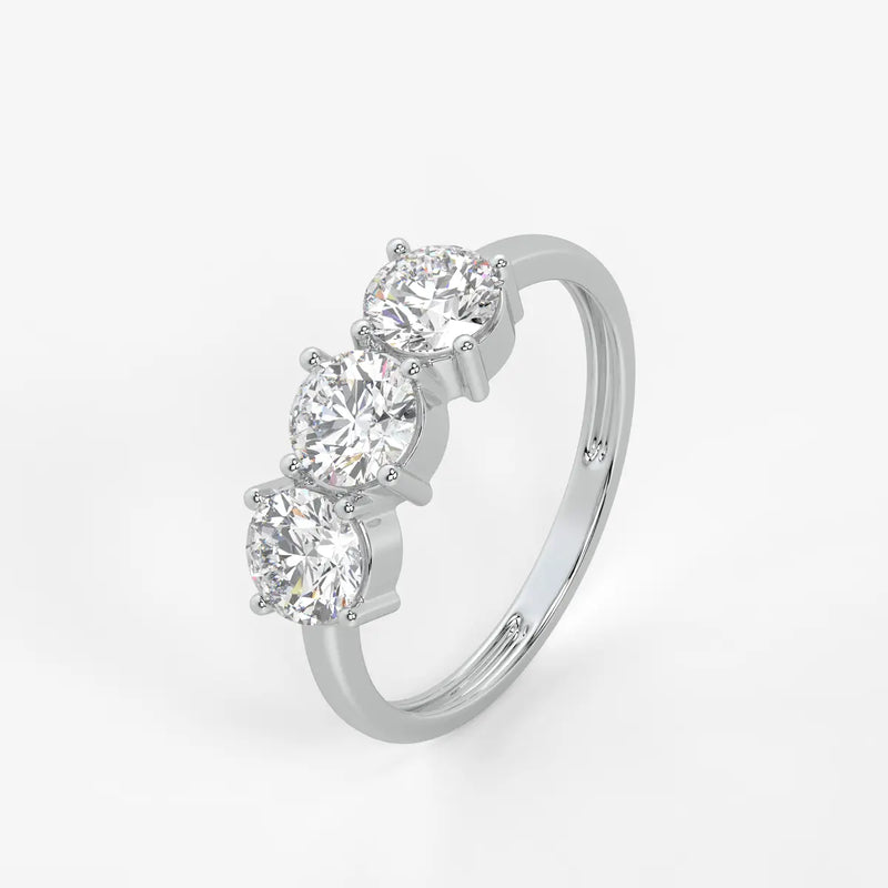 Triara Brilliance Round Diamond Trilogy Ring