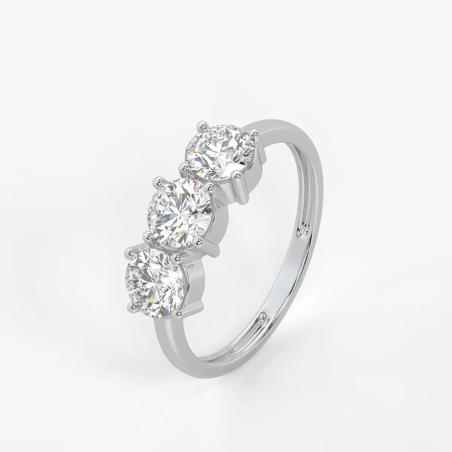 Triara Brilliance Round Diamond Trilogy Ring