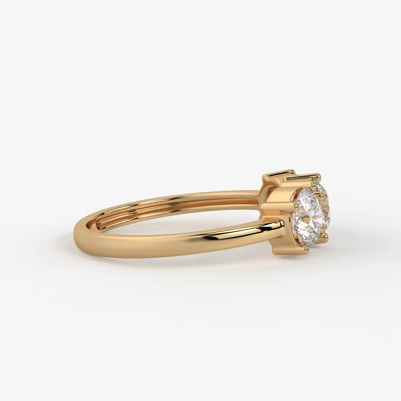 Triara Brilliance Round Diamond Trilogy Ring