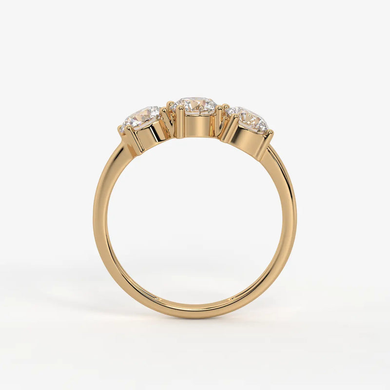 Triara Brilliance Round Diamond Trilogy Ring