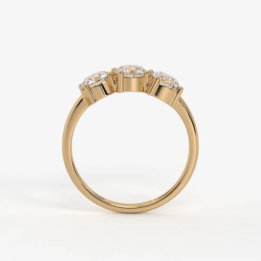Triara Brilliance Round Diamond Trilogy Ring