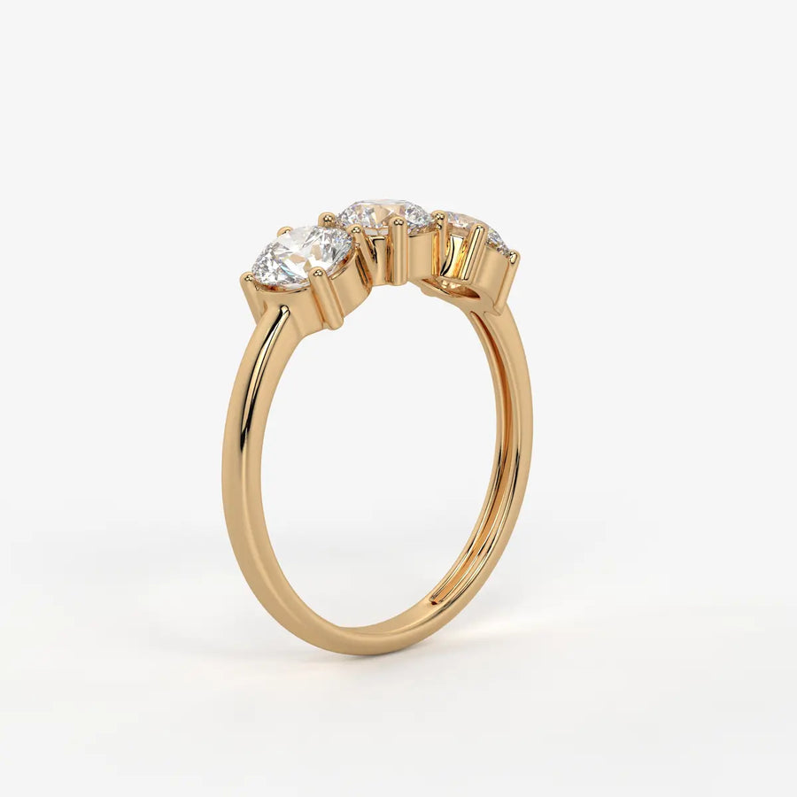 Triara Brilliance Round Diamond Trilogy Ring