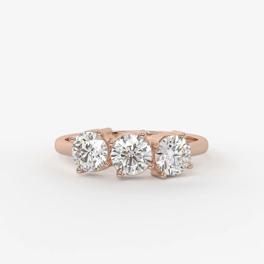 Triara Brilliance Round Diamond Trilogy Ring