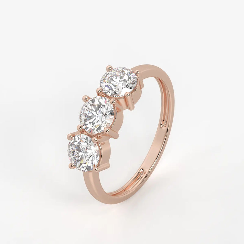 Triara Brilliance Round Diamond Trilogy Ring