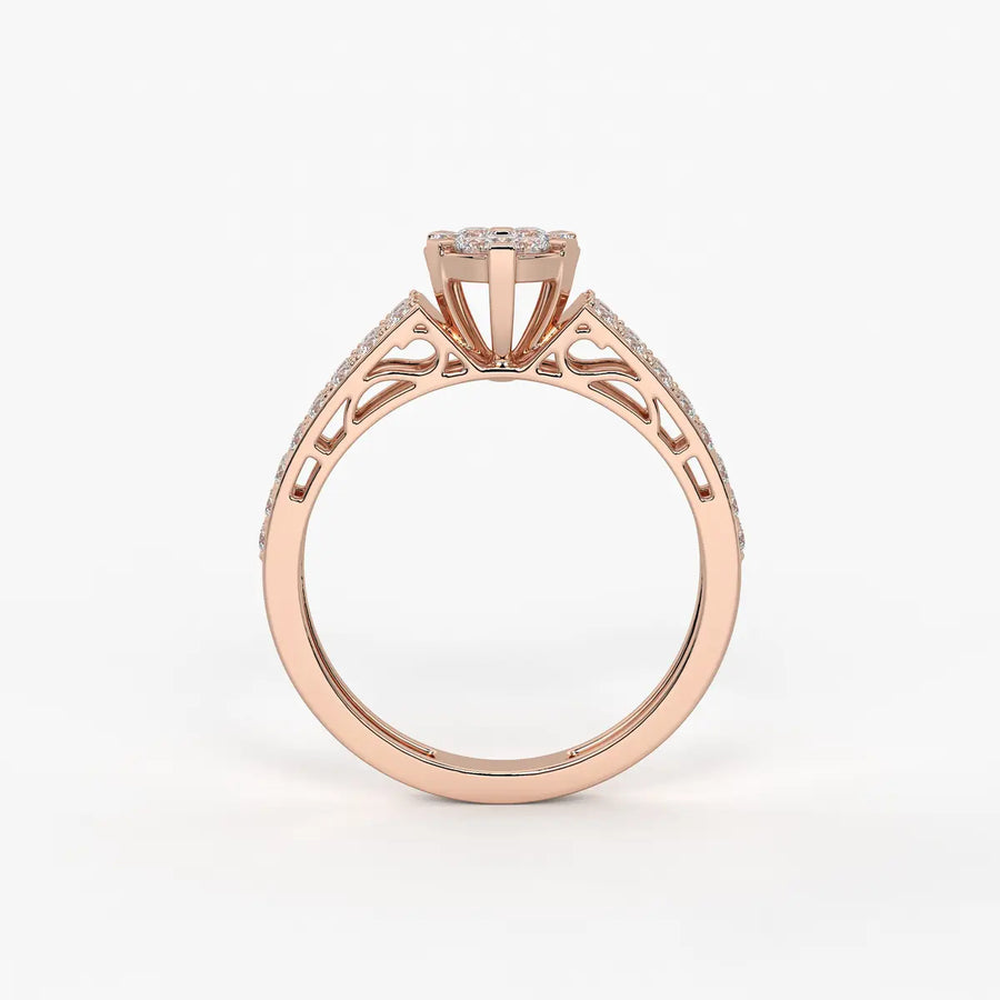 Lunara Petal Cluster Diamond Ring