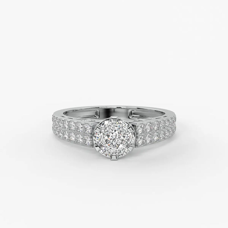 Lunara Petal Cluster Diamond Ring